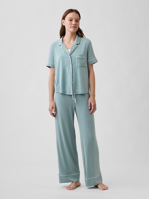 Image number 1 showing, Modal Wide-Leg PJ Pants