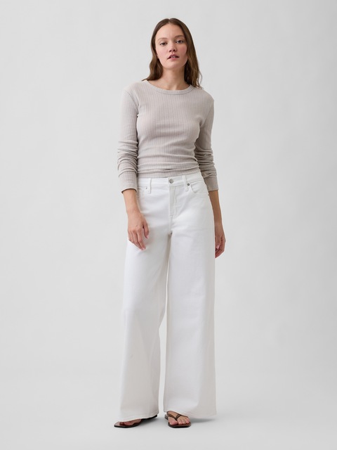 Mid Rise Wide-Leg Jeans