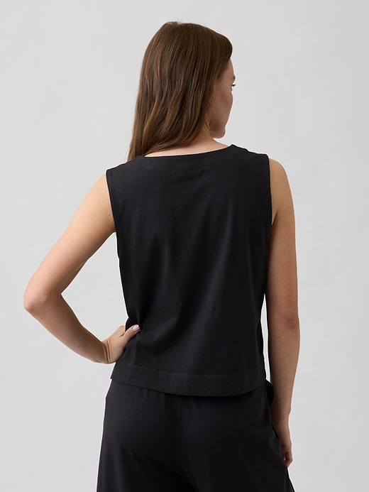 Image number 2 showing, Crewneck PJ Shell Tank Top