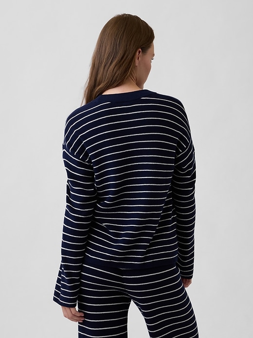 Image number 2 showing, Relaxed Shaker-Stitch Crewneck Sweater