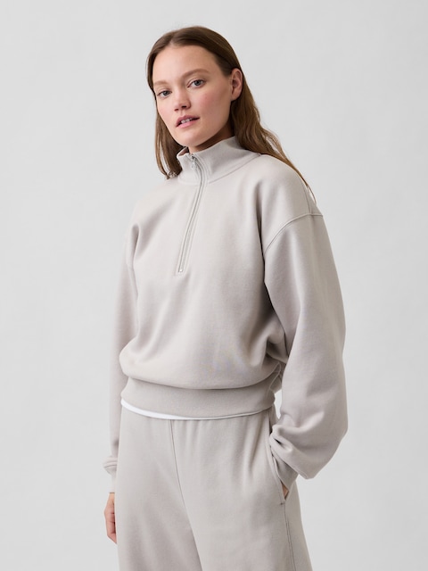 Relaxed Fleece Half-Zip Sweatshirt