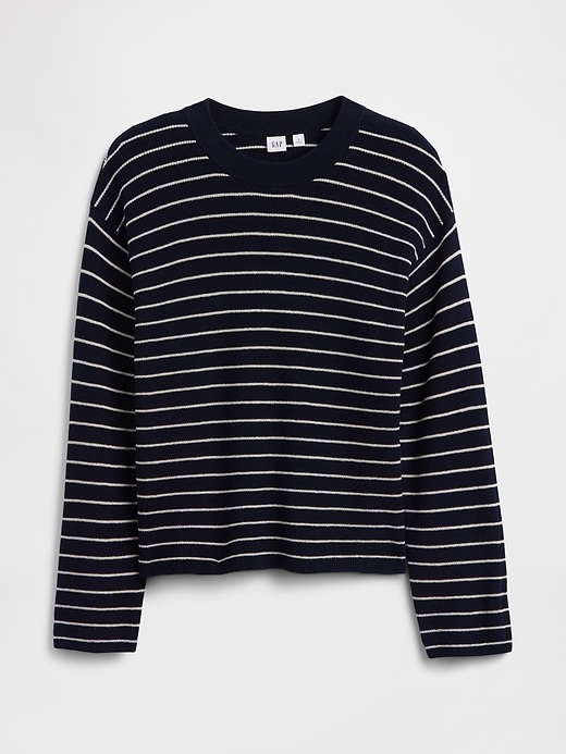 Image number 5 showing, Relaxed Shaker-Stitch Crewneck Sweater