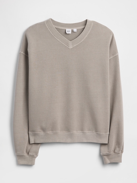 Image number 5 showing, Oversized Wedge V-Neck Sweatshirt