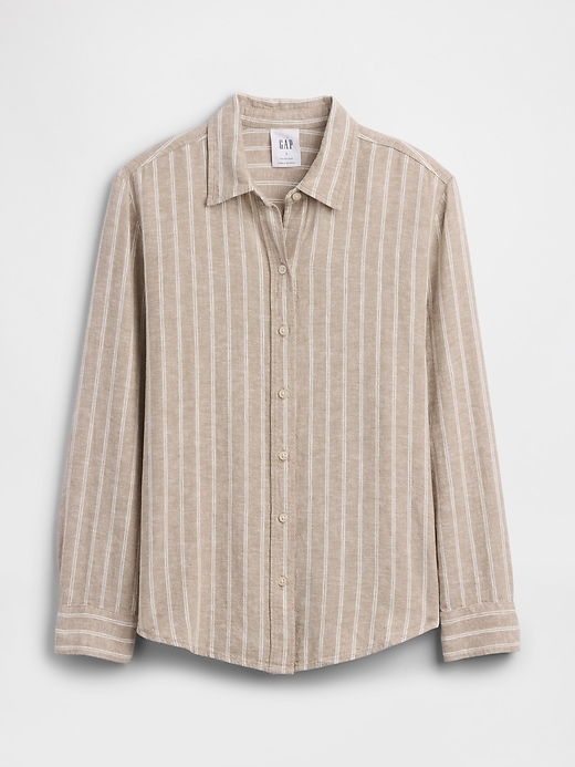 Image number 5 showing, Linen-Blend Easy Shirt