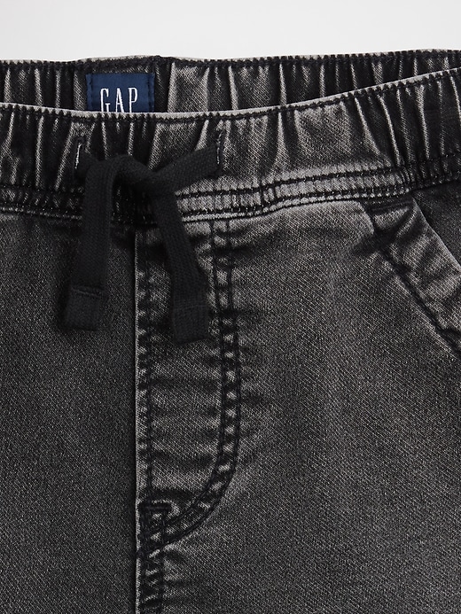 Image number 3 showing, Kids Pull-On Loose Sweatpant Jean Shorts