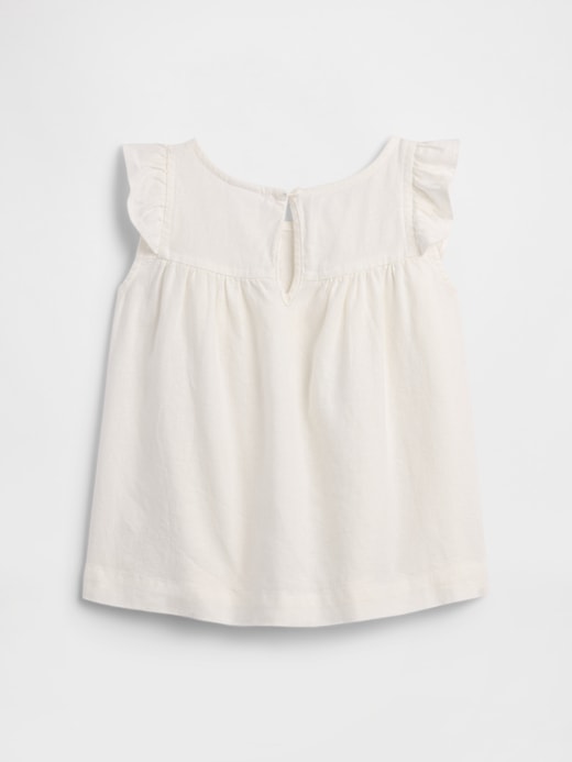 Image number 2 showing, babyGap Linen-Blend Ruffle Top