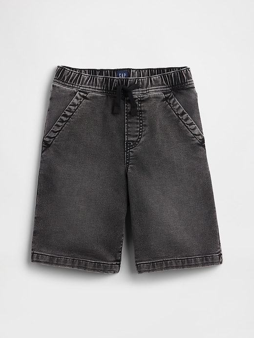 Image number 1 showing, Kids Pull-On Loose Sweatpant Jean Shorts