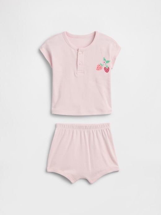 Image number 1 showing, Baby Two-Piece Graphic Outfit Set