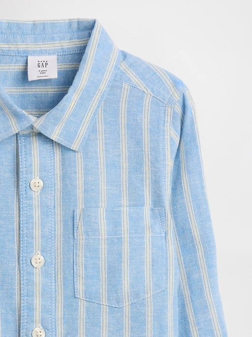 Image number 3 showing, babyGap Linen-Blend Shirt