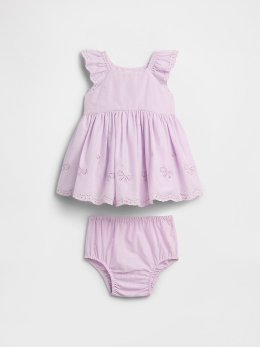 Image number 1 showing, Baby Eyelet Two-Piece Dress Set