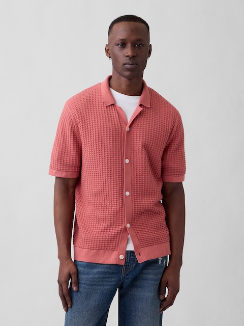 Textured Sweater Vacay Shirt