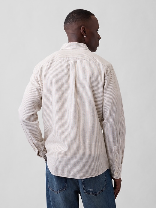 Image number 2 showing, Linen-Blend Shirt in Standard Fit
