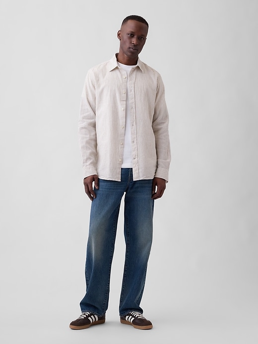 Image number 3 showing, Linen-Blend Shirt in Standard Fit