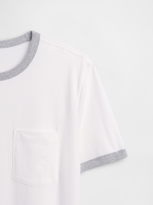 Image number 4 showing, Everyday Soft Ringer Pocket T-Shirt