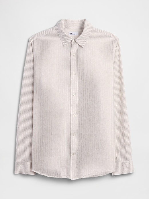 Image number 5 showing, Linen-Blend Shirt in Standard Fit