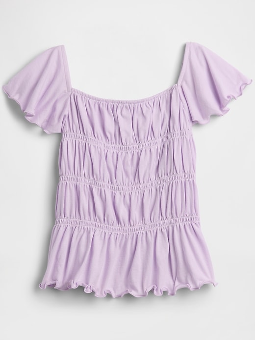 Image number 2 showing, Kids Smocked Flutter Sleeve Top