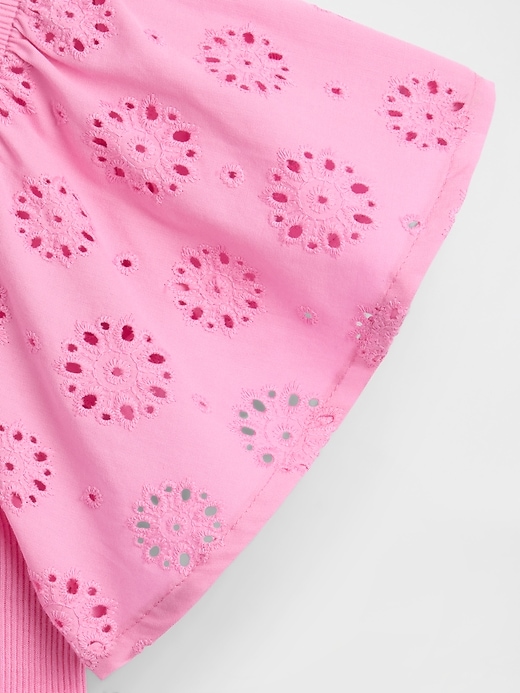 Image number 3 showing, Kids Eyelet Flutter Sleeve T-Shirt