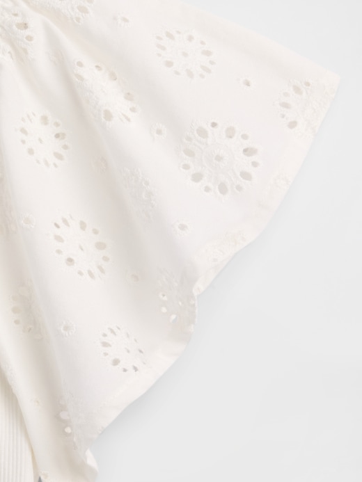 Image number 3 showing, Kids Eyelet Flutter Sleeve T-Shirt