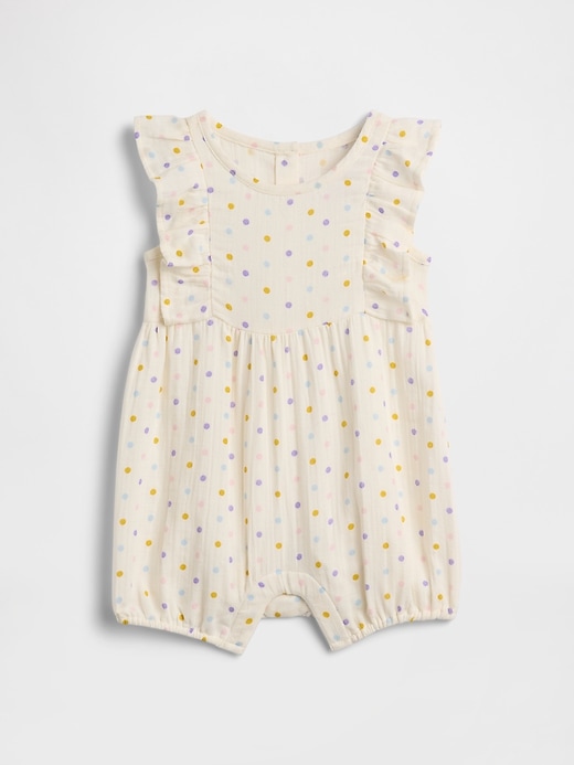 Image number 1 showing, Baby Gauze Ruffle Romper