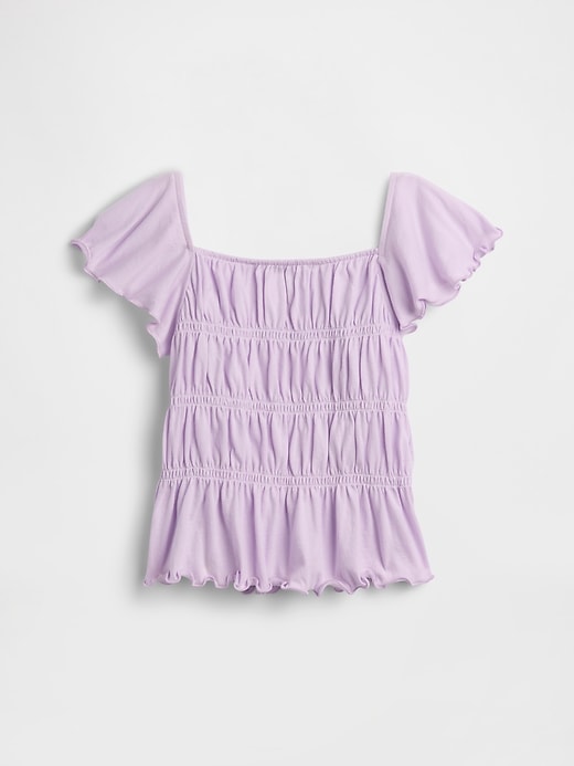 Image number 1 showing, Kids Smocked Flutter Sleeve Top