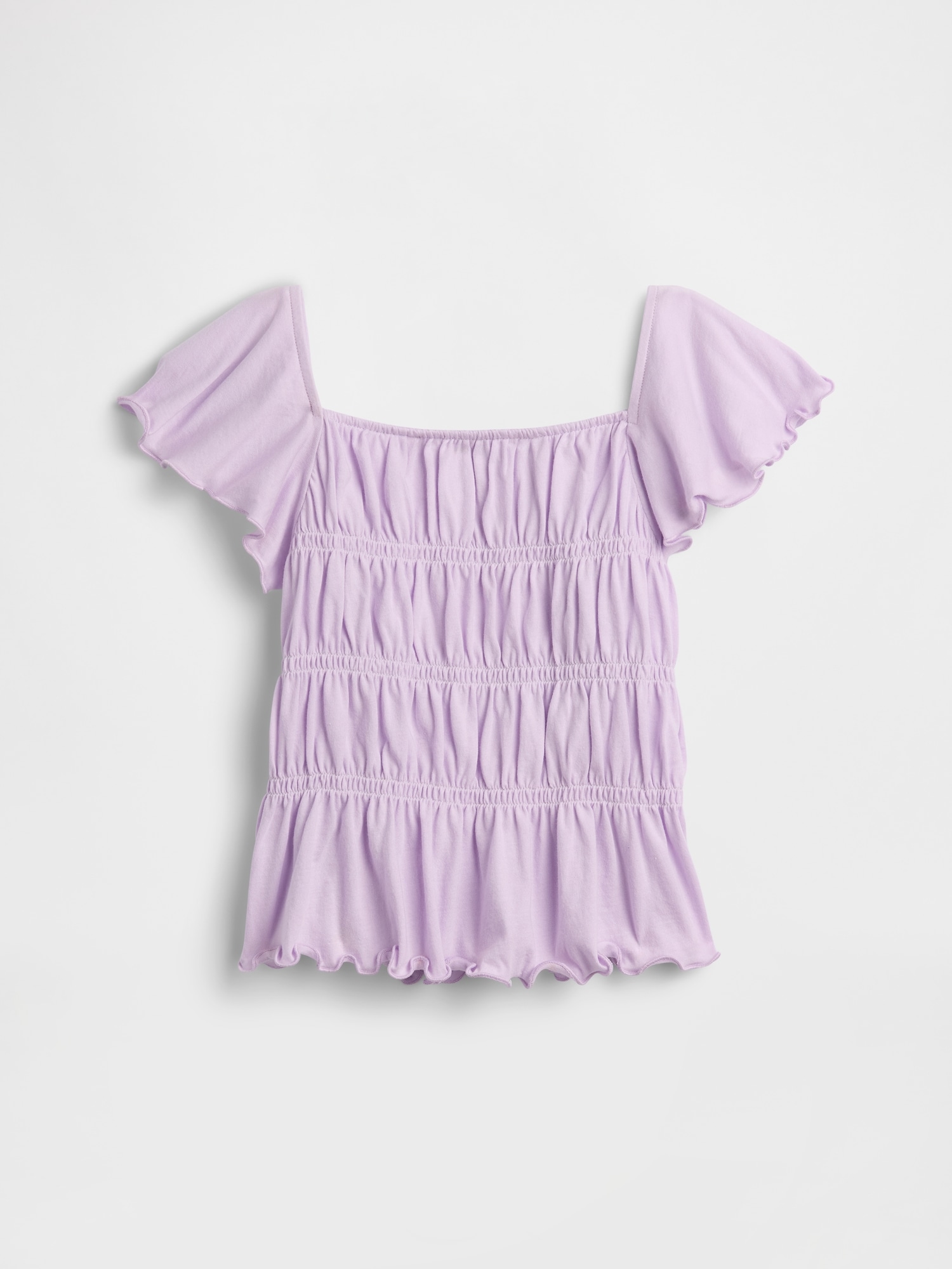 Kids Smocked Flutter Sleeve Top