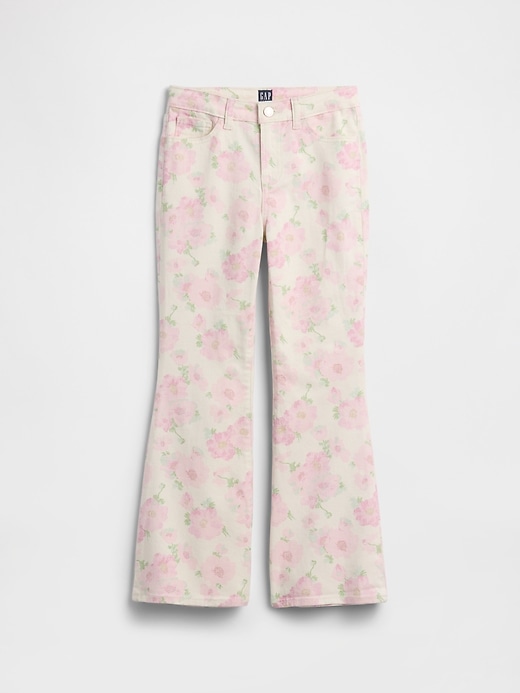Image number 1 showing, Kids High Rise Print '70s Flare Jeans