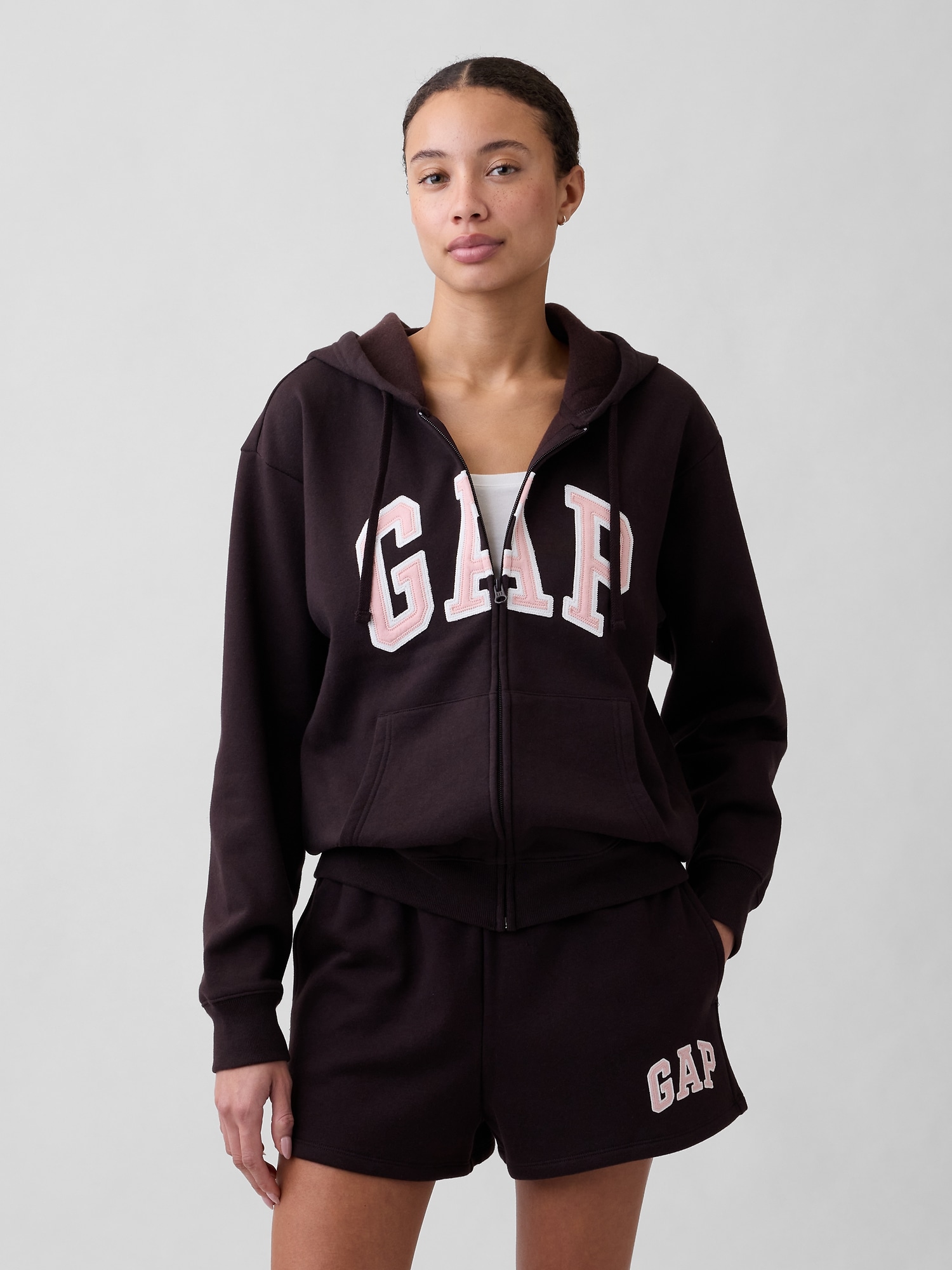 Relaxed Gap Logo Zip Hoodie