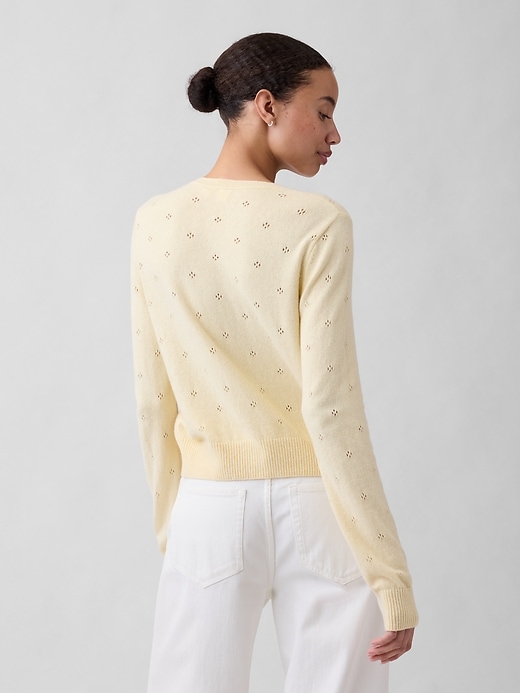 Image number 2 showing, CashSoft Pointelle Cardigan