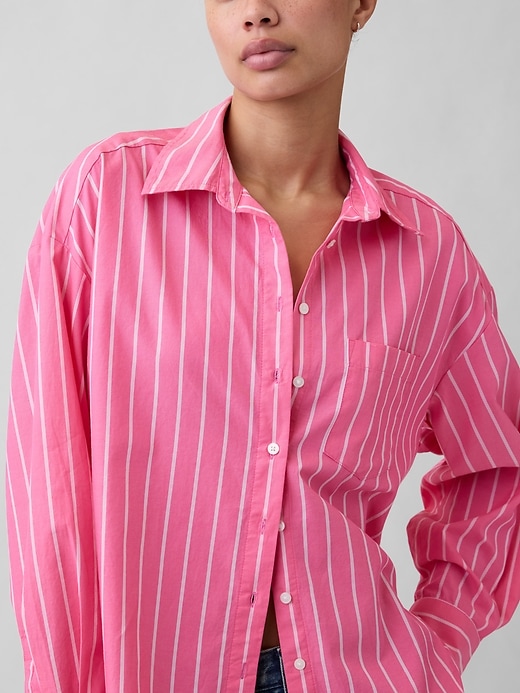 Image number 4 showing, Oversized Shirt in Poplin