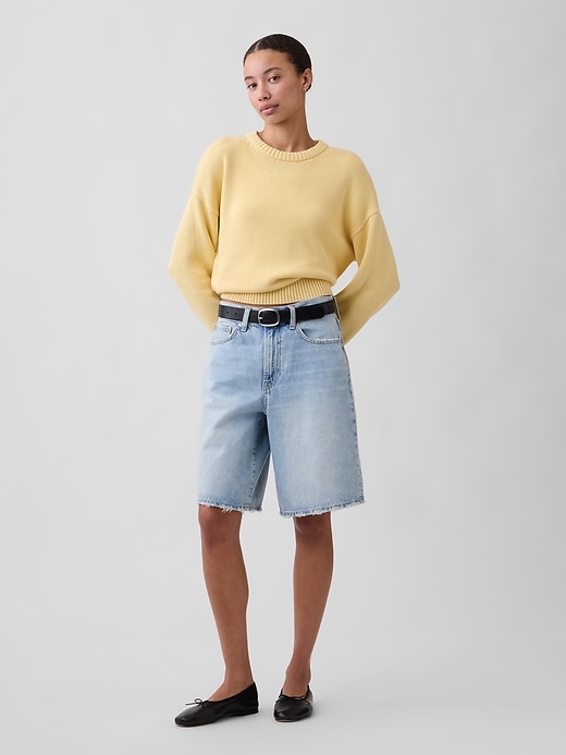 Image number 3 showing, Relaxed Cotton Crewneck Sweater
