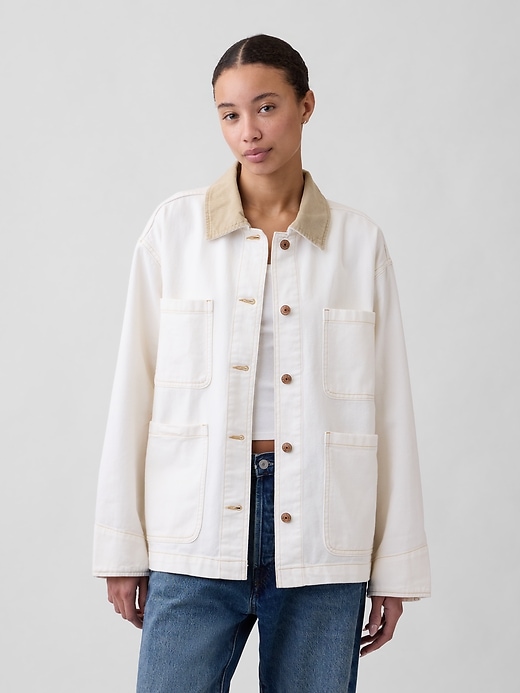 Image number 1 showing, Relaxed Denim Chore Jacket