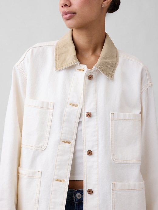 Image number 4 showing, Relaxed Denim Chore Jacket