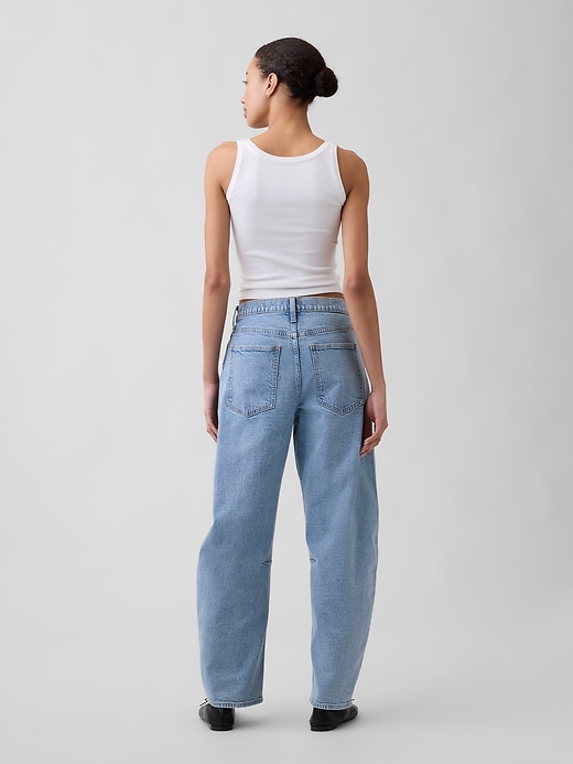 Image number 4 showing, High Rise Barrel Jeans
