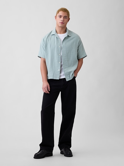 Image number 3 showing, Boxy Gauze Vacay Shirt