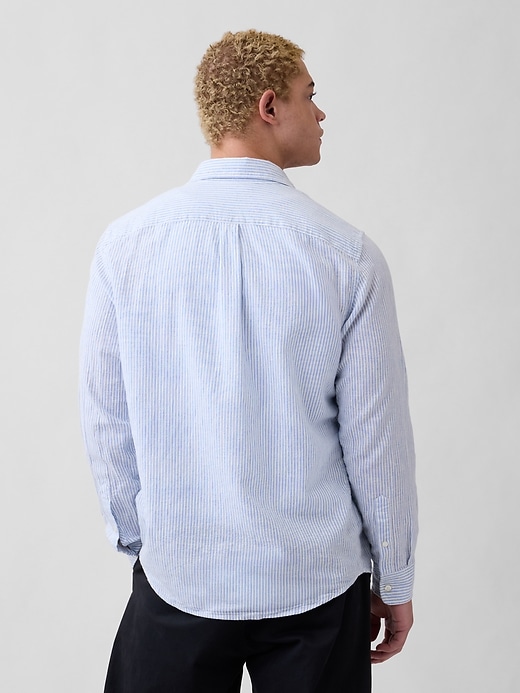 Image number 2 showing, Linen-Blend Shirt in Standard Fit