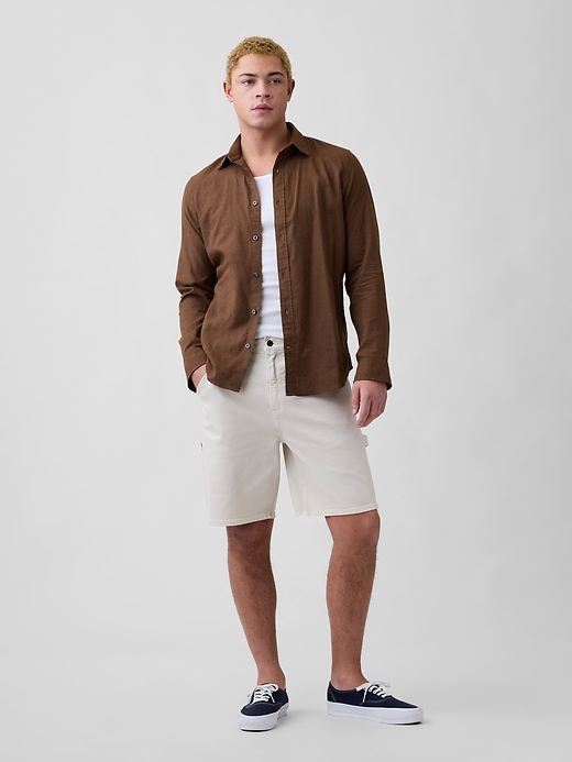 Image number 3 showing, Linen-Blend Shirt in Standard Fit