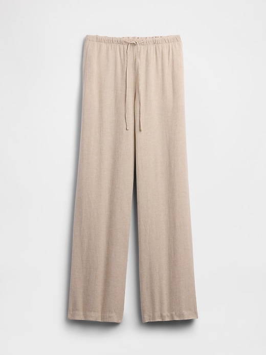 Image number 5 showing, Relaxed Linen-Blend Wide-Leg Pants