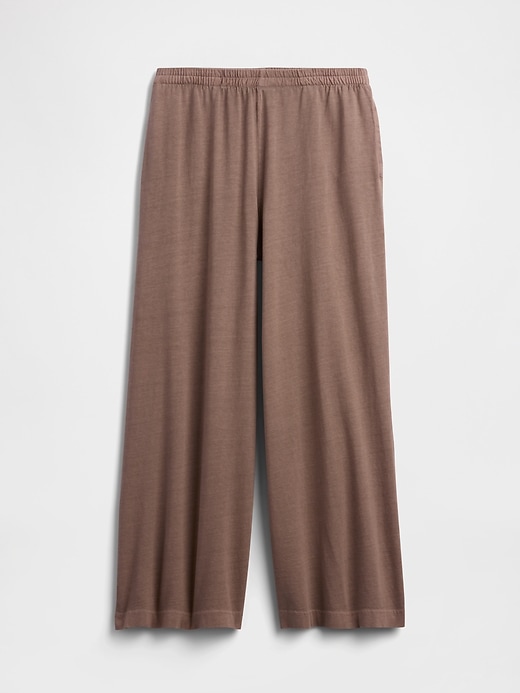 Image number 4 showing, Heavyweight Pull-On Wide-Leg Crop Pants