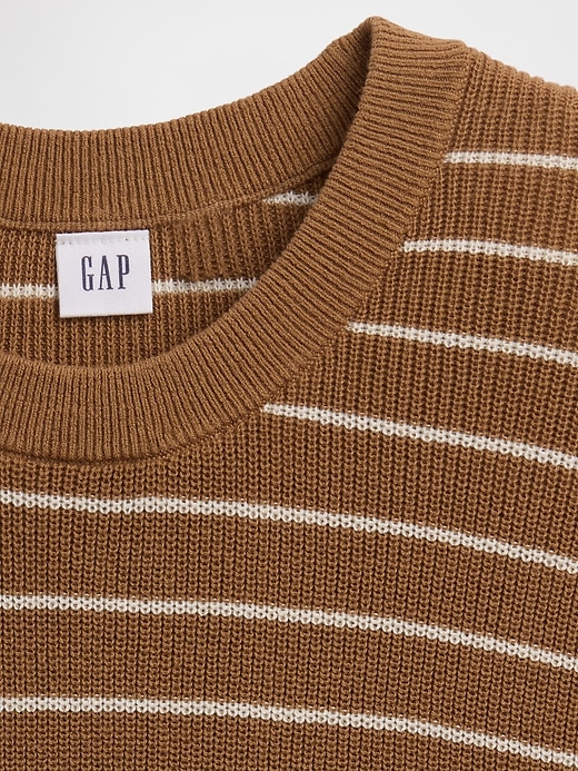 Image number 4 showing, Relaxed Shaker-Stitch Crewneck Sweater