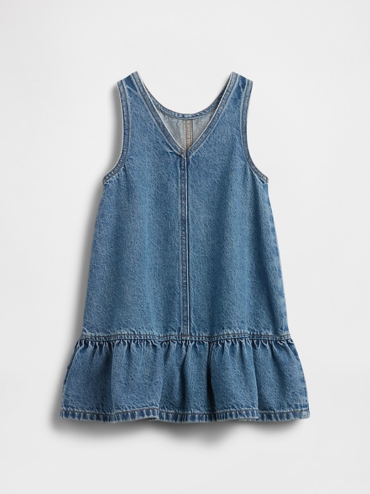 Image number 1 showing, babyGap Ruffle Denim Jumper