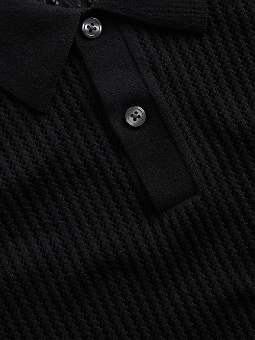 Image number 4 showing, Crochet Sweater Polo Shirt