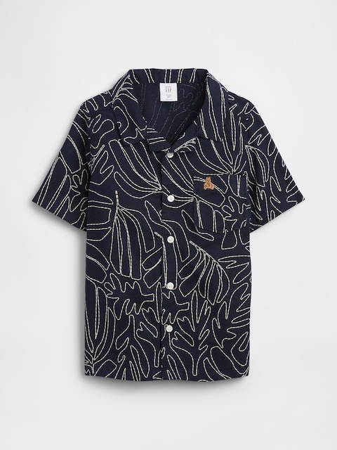 babyGap Brannan Bear Linen-Blend Vacay Shirt