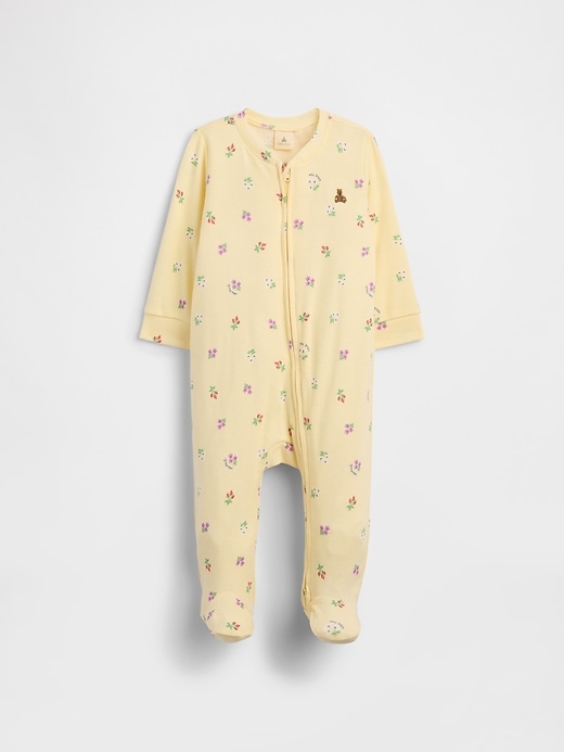 Image number 1 showing, Baby Print Two-Way Zip One-Piece