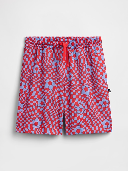 Image number 1 showing, Kids 100% Recycled Pull-On Mesh Shorts