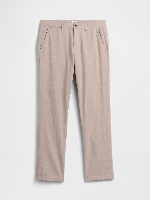 Image number 6 showing, Straight Linen-Blend Pants