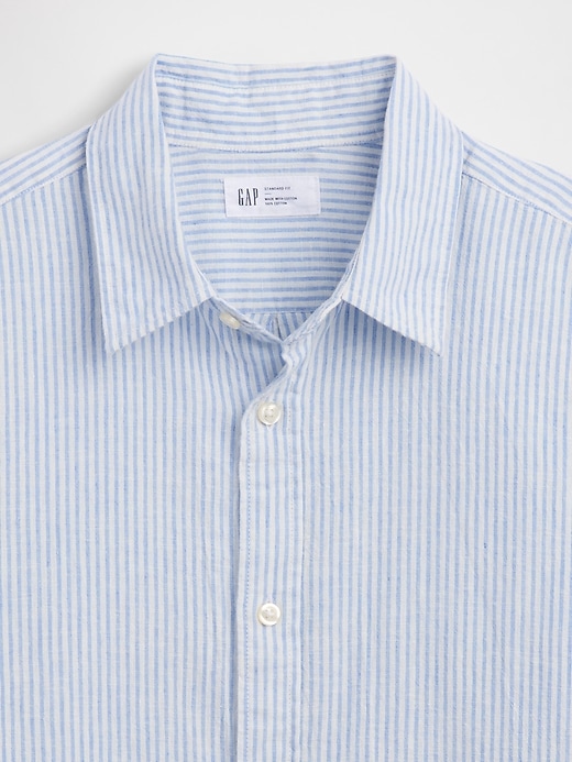 Image number 4 showing, Linen-Blend Shirt in Standard Fit