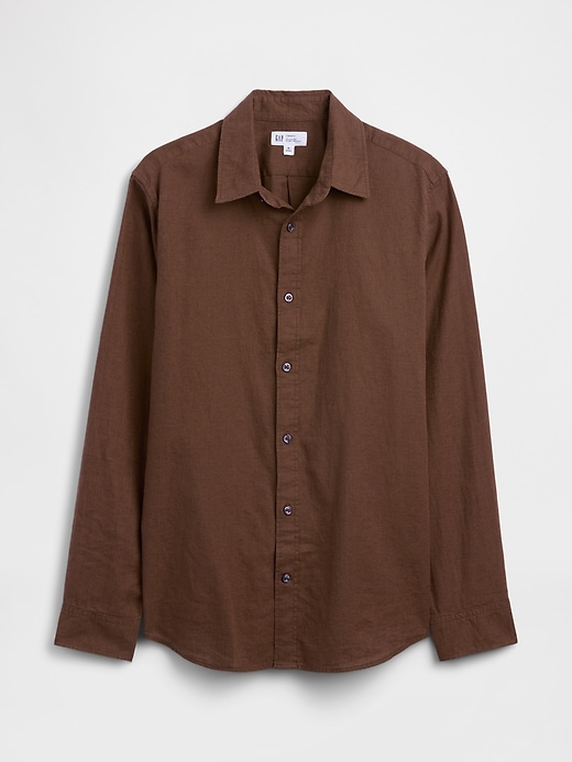 Image number 5 showing, Linen-Blend Shirt in Standard Fit
