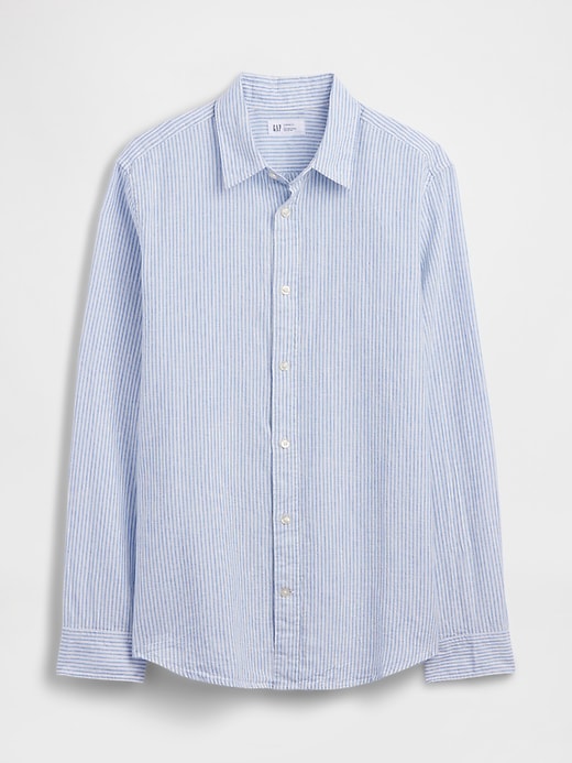 Image number 5 showing, Linen-Blend Shirt in Standard Fit
