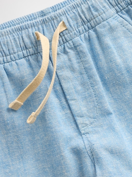 Image number 3 showing, babyGap Pull-On Tapered Linen-Blend Pants