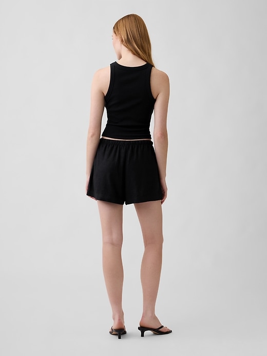 Image number 4 showing, 4" High Rise Pull-On Linen-Blend Shorts